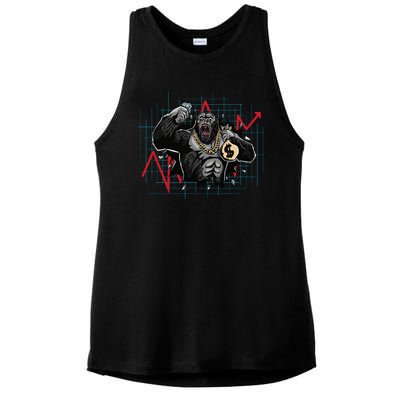 Bitcoin Ape Ladies PosiCharge Tri-Blend Wicking Tank