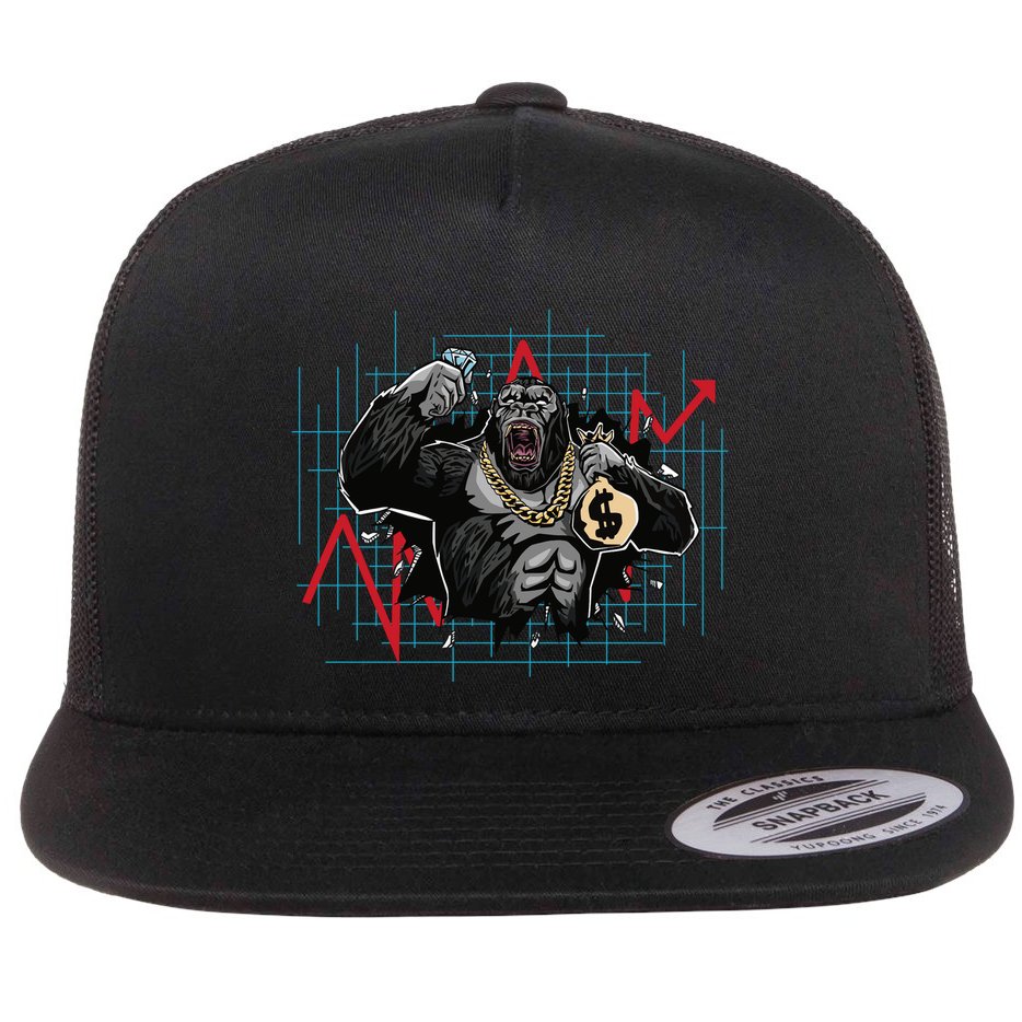 Bitcoin Ape Flat Bill Trucker Hat