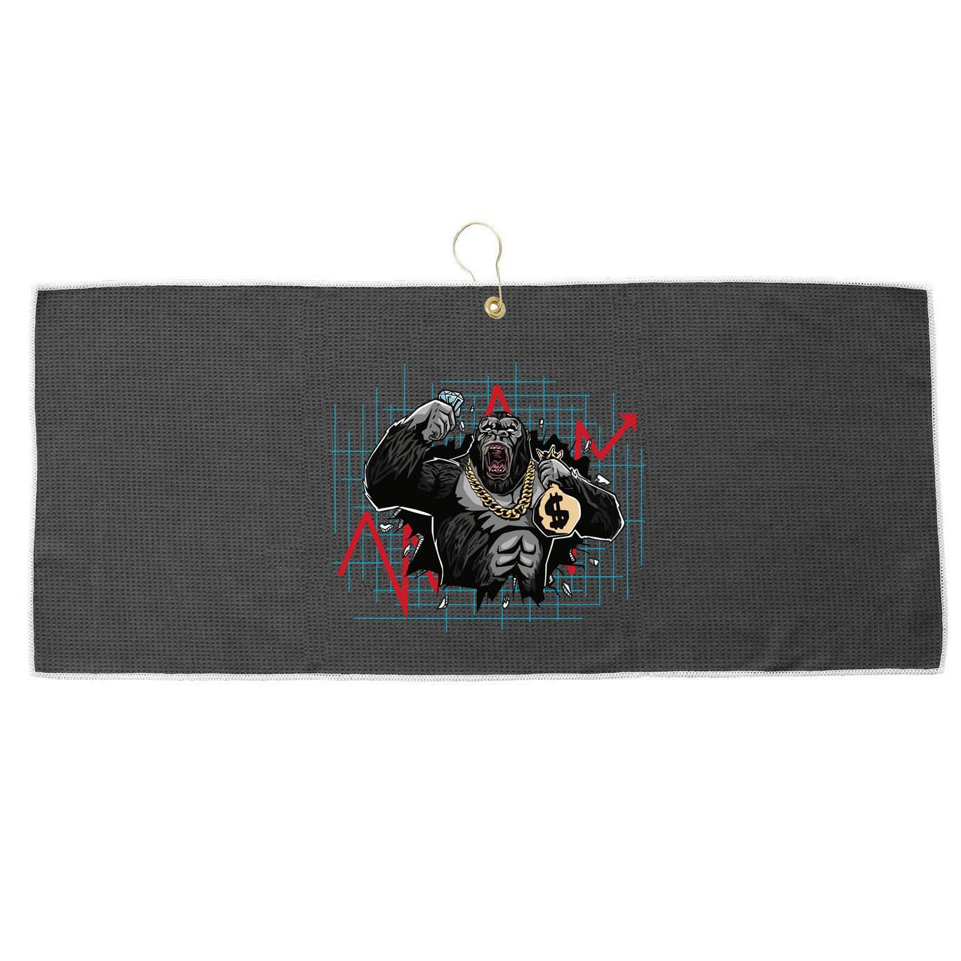 Bitcoin Ape Large Microfiber Waffle Golf Towel