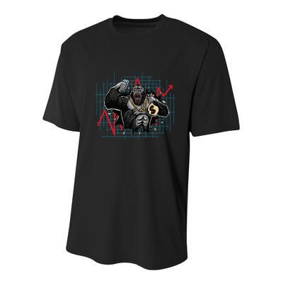 Bitcoin Ape Youth Performance Sprint T-Shirt