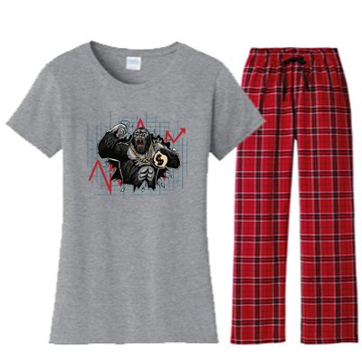 Bitcoin Ape Women's Flannel Pajama Set