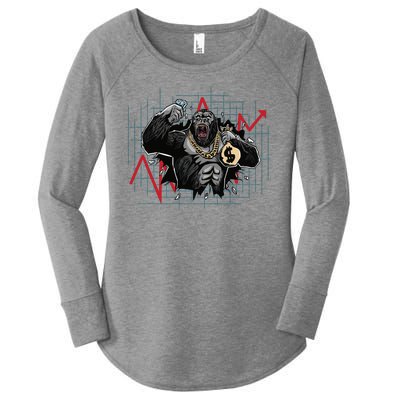 Bitcoin Ape Women's Perfect Tri Tunic Long Sleeve Shirt