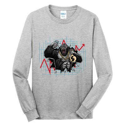 Bitcoin Ape Tall Long Sleeve T-Shirt