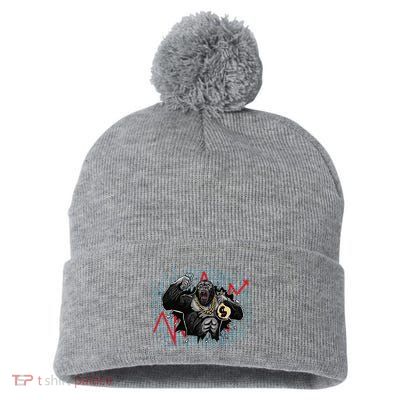 Bitcoin Ape Pom Pom 12in Knit Beanie