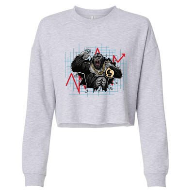 Bitcoin Ape Cropped Pullover Crew