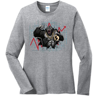 Bitcoin Ape Ladies Long Sleeve Shirt