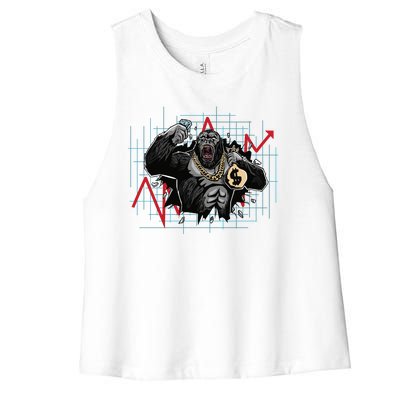 Bitcoin Ape Women's Racerback Cropped Tank