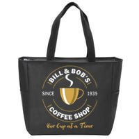 Bill And Bobs Coffee Shop AA Recovery Gift Zip Tote Bag