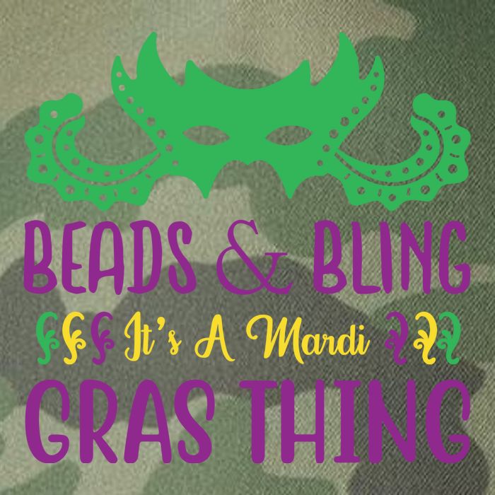 Beads And Bling It's A Mardi Gras Thing Legacy Tie Dye Trucker Hat