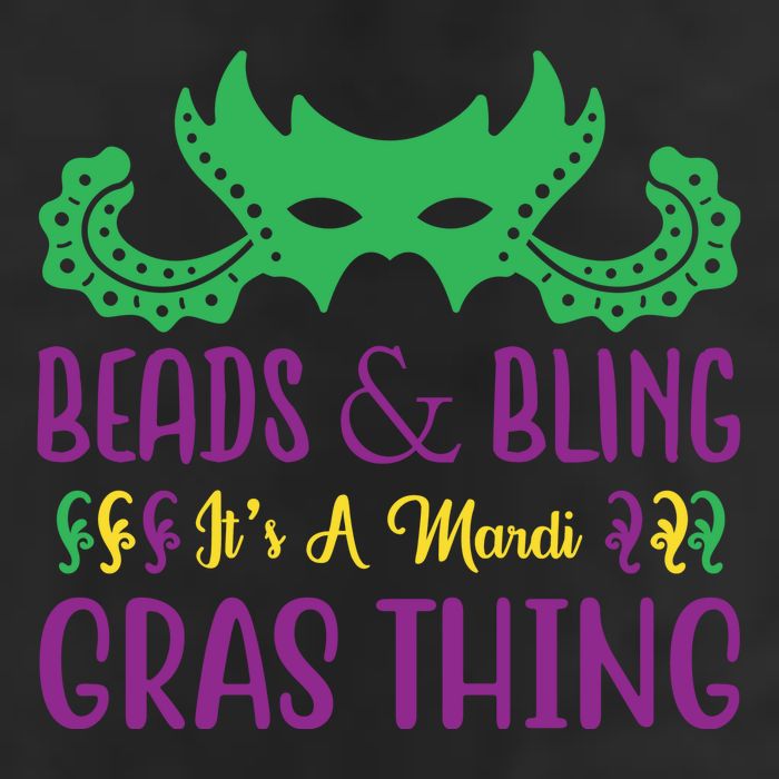 Beads And Bling It's A Mardi Gras Thing Cool Comfort Performance Bucket Hat