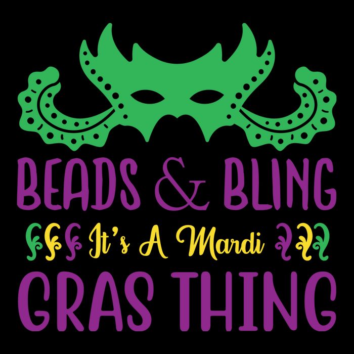 Beads And Bling It's A Mardi Gras Thing Performance Shirt