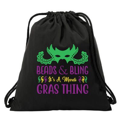 Beads And Bling It's A Mardi Gras Thing Drawstring Bag