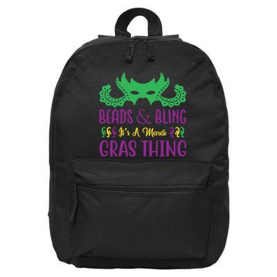 Beads And Bling It's A Mardi Gras Thing 16 in Basic Backpack