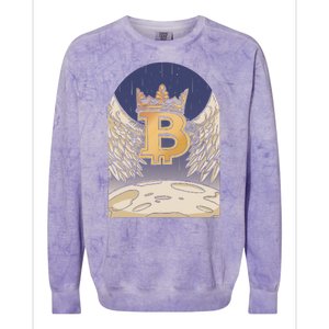 Bitcoin Angel Colorblast Crewneck Sweatshirt