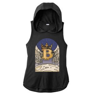 Bitcoin Angel Ladies PosiCharge Tri-Blend Wicking Draft Hoodie Tank