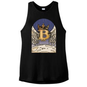 Bitcoin Angel Ladies PosiCharge Tri-Blend Wicking Tank