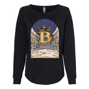 Bitcoin Angel Womens California Wash Sweatshirt