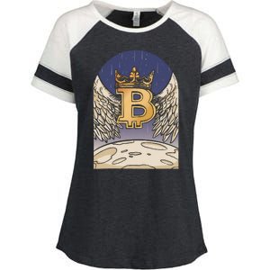 Bitcoin Angel Enza Ladies Jersey Colorblock Tee