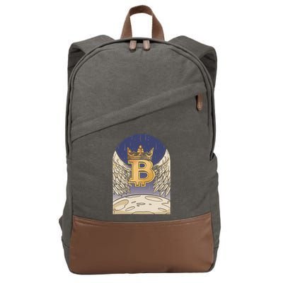 Bitcoin Angel Cotton Canvas Backpack