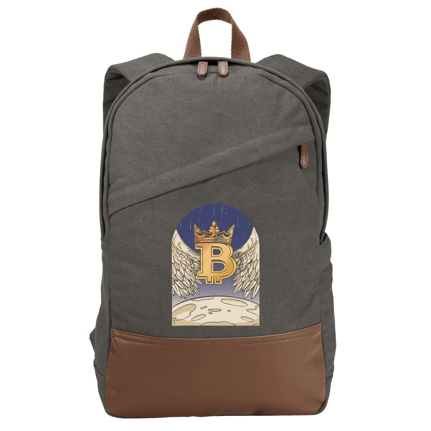 Bitcoin Angel Cotton Canvas Backpack