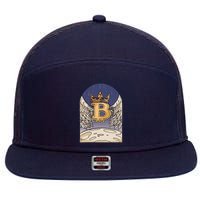 Bitcoin Angel 7 Panel Mesh Trucker Snapback Hat