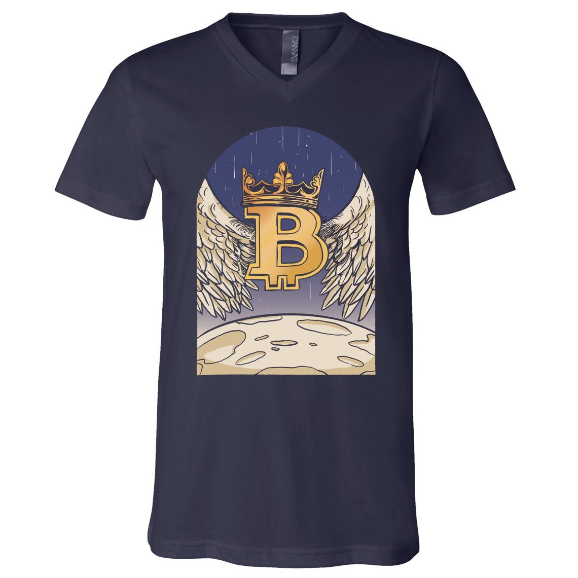 Bitcoin Angel V-Neck T-Shirt