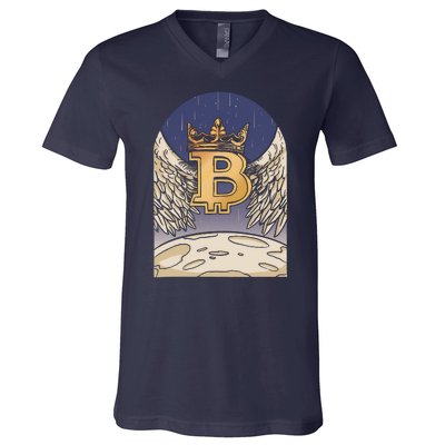 Bitcoin Angel V-Neck T-Shirt