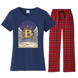 Bitcoin Angel Women's Flannel Pajama Set