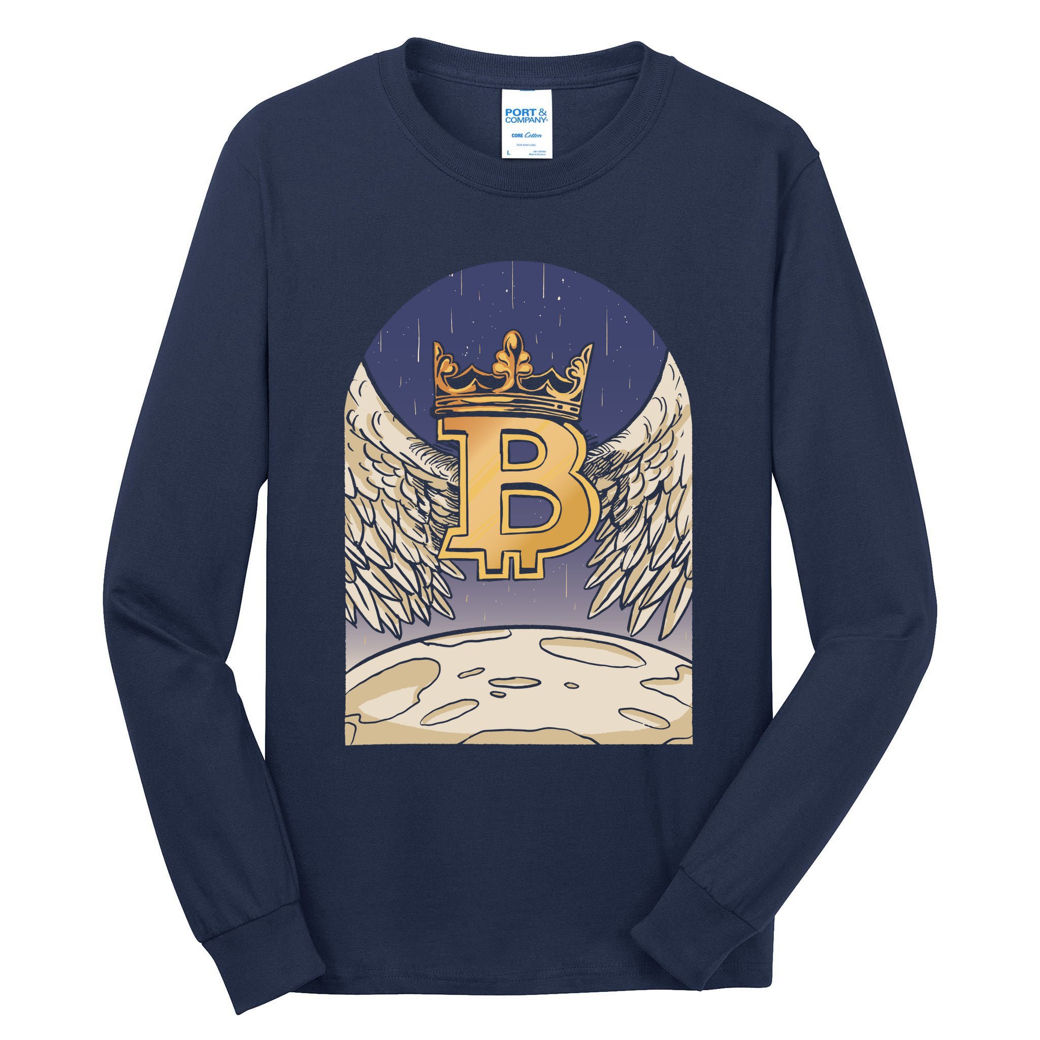 Bitcoin Angel Tall Long Sleeve T-Shirt