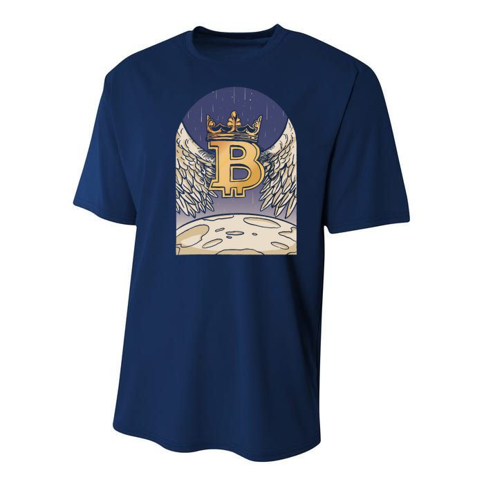 Bitcoin Angel Youth Performance Sprint T-Shirt