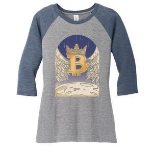 Bitcoin Angel Women's Tri-Blend 3/4-Sleeve Raglan Shirt