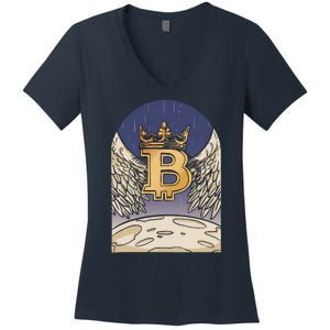 Bitcoin Angel Women's V-Neck T-Shirt