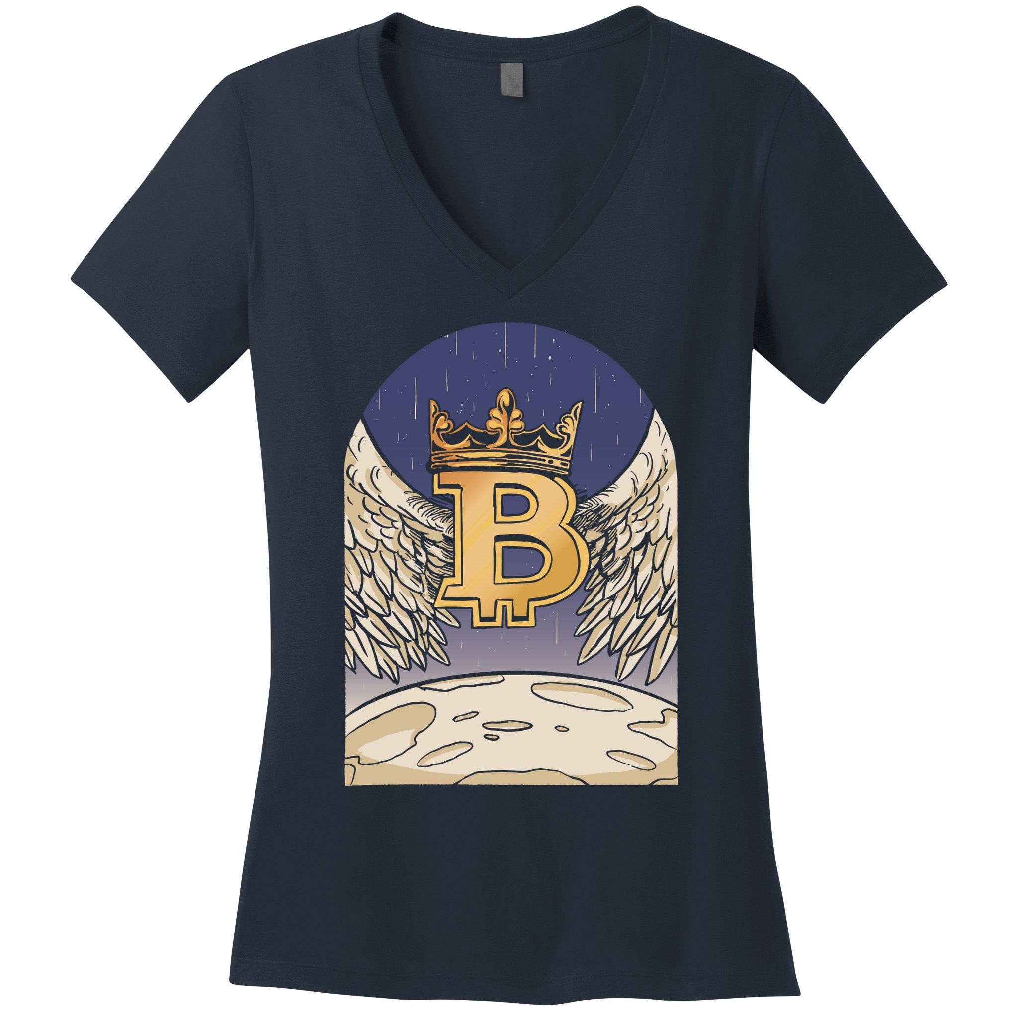 Bitcoin Angel Women's V-Neck T-Shirt