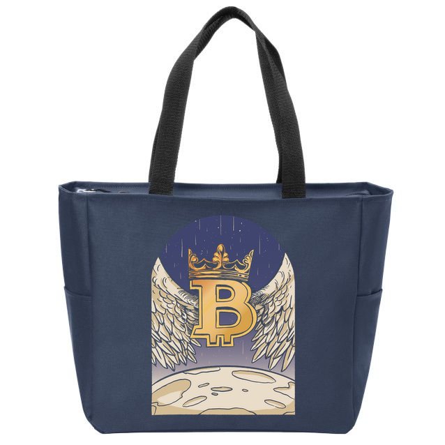Bitcoin Angel Zip Tote Bag
