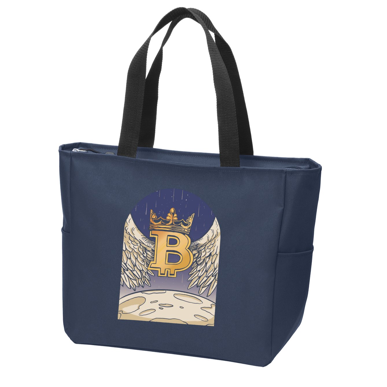 Bitcoin Angel Zip Tote Bag