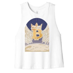 Bitcoin Angel Women's Racerback Cropped Tank