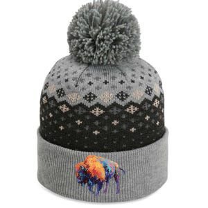 Buffalo American Bison Western Gift The Baniff Cuffed Pom Beanie