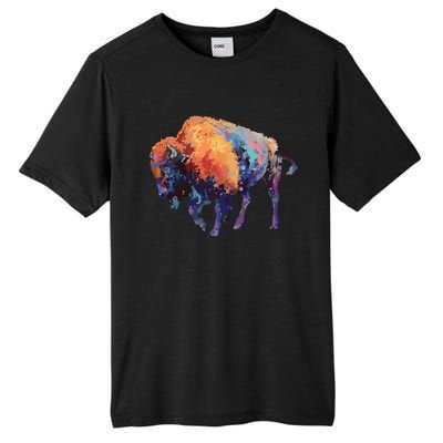 Buffalo American Bison Western Gift Tall Fusion ChromaSoft Performance T-Shirt