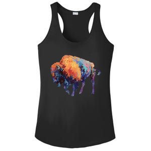 Buffalo American Bison Western Gift Ladies PosiCharge Competitor Racerback Tank