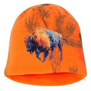 Buffalo American Bison Western Gift Kati - Camo Knit Beanie