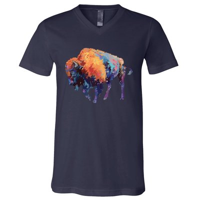 Buffalo American Bison Western Gift V-Neck T-Shirt