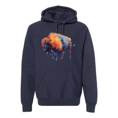 Buffalo American Bison Western Gift Premium Hoodie