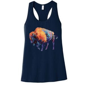 Buffalo American Bison Western Gift Women's Racerback Tank