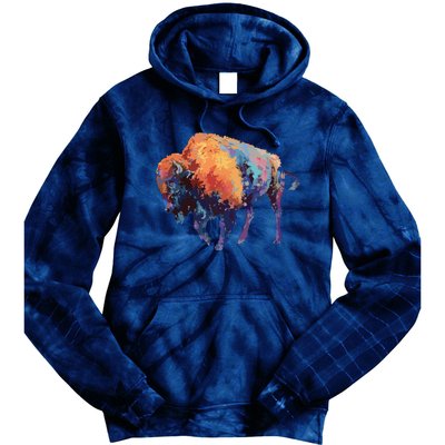 Buffalo American Bison Western Gift Tie Dye Hoodie