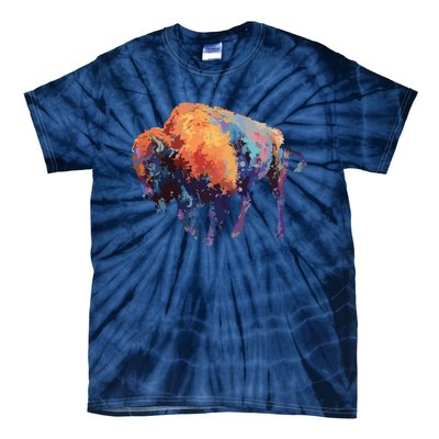 Buffalo American Bison Western Gift Tie-Dye T-Shirt