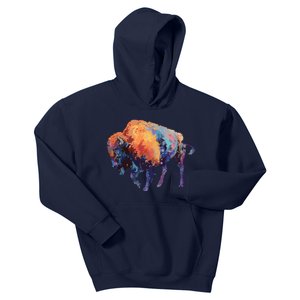 Buffalo American Bison Western Gift Kids Hoodie