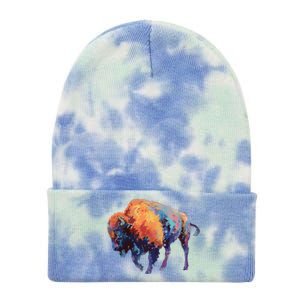 Buffalo American Bison Western Gift Tie Dye 12in Knit Beanie