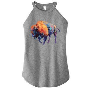 Buffalo American Bison Western Gift Women's Perfect Tri Rocker Tank