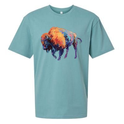 Buffalo American Bison Western Gift Sueded Cloud Jersey T-Shirt