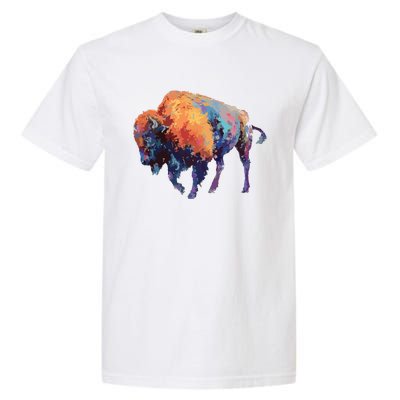 Buffalo American Bison Western Gift Garment-Dyed Heavyweight T-Shirt